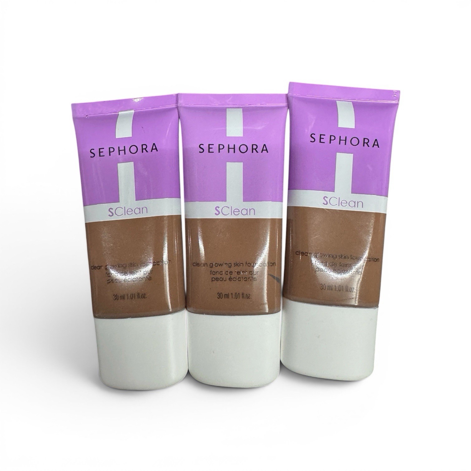 Sephora Clean Glowing Skin Foundation Lot Of 3 Full Size # 29 Foundation NEW
