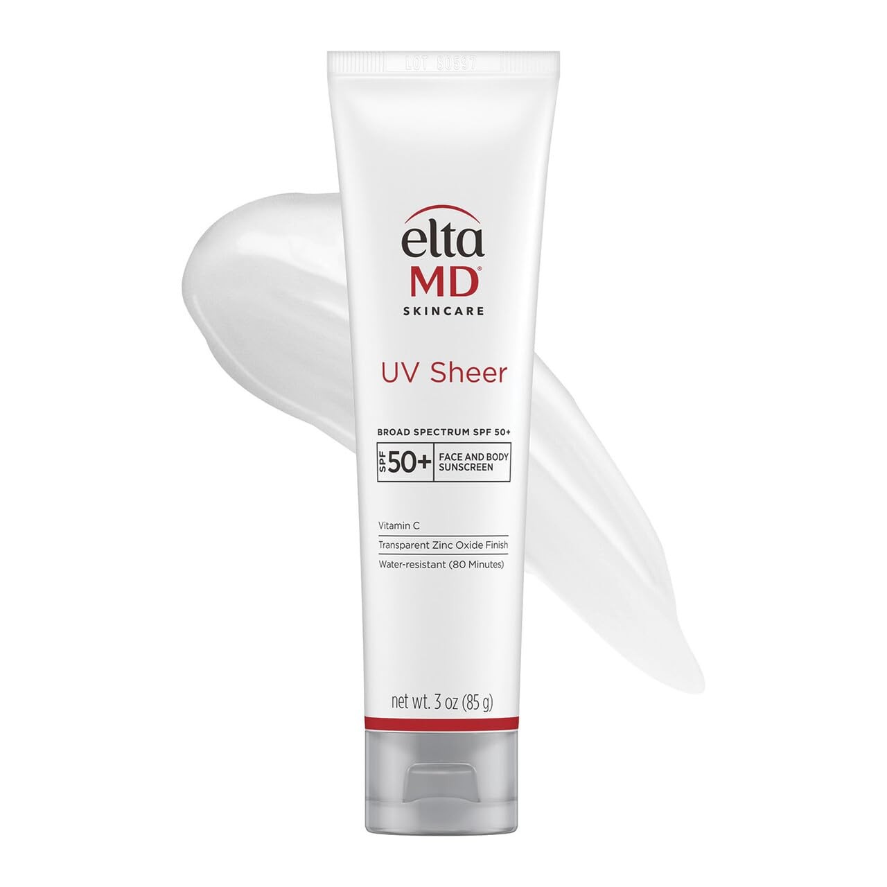 EltaMD UV Sheer Face and Body Sunscreen SPF 3 Fl Oz (Pack of 1), Untinted