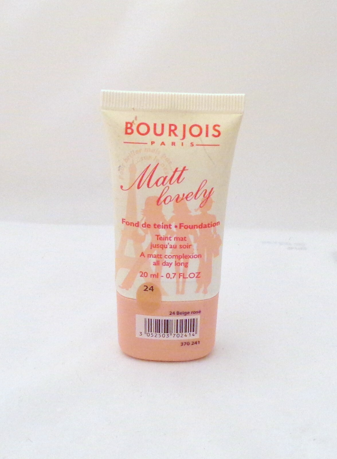 BOURJOIS MATT LOVELY FOUNDATION #24 BEIGE ROSE~ 0.7 oz./20 m. ~ NWOB