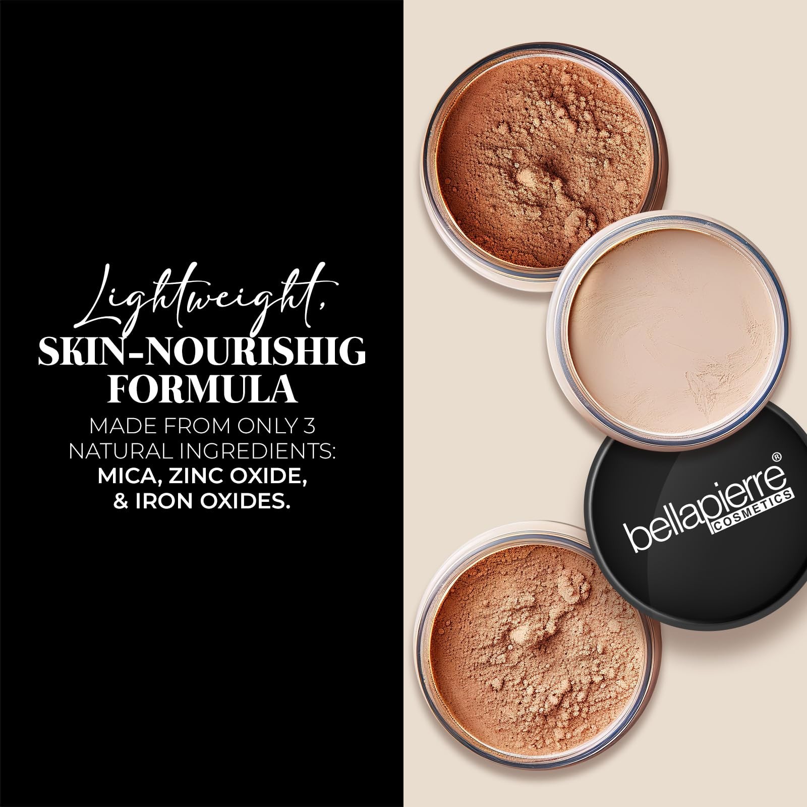 Bellapierre Mineral Foundation SPF 15 – Loose Powder Foundation, Full Coverag…