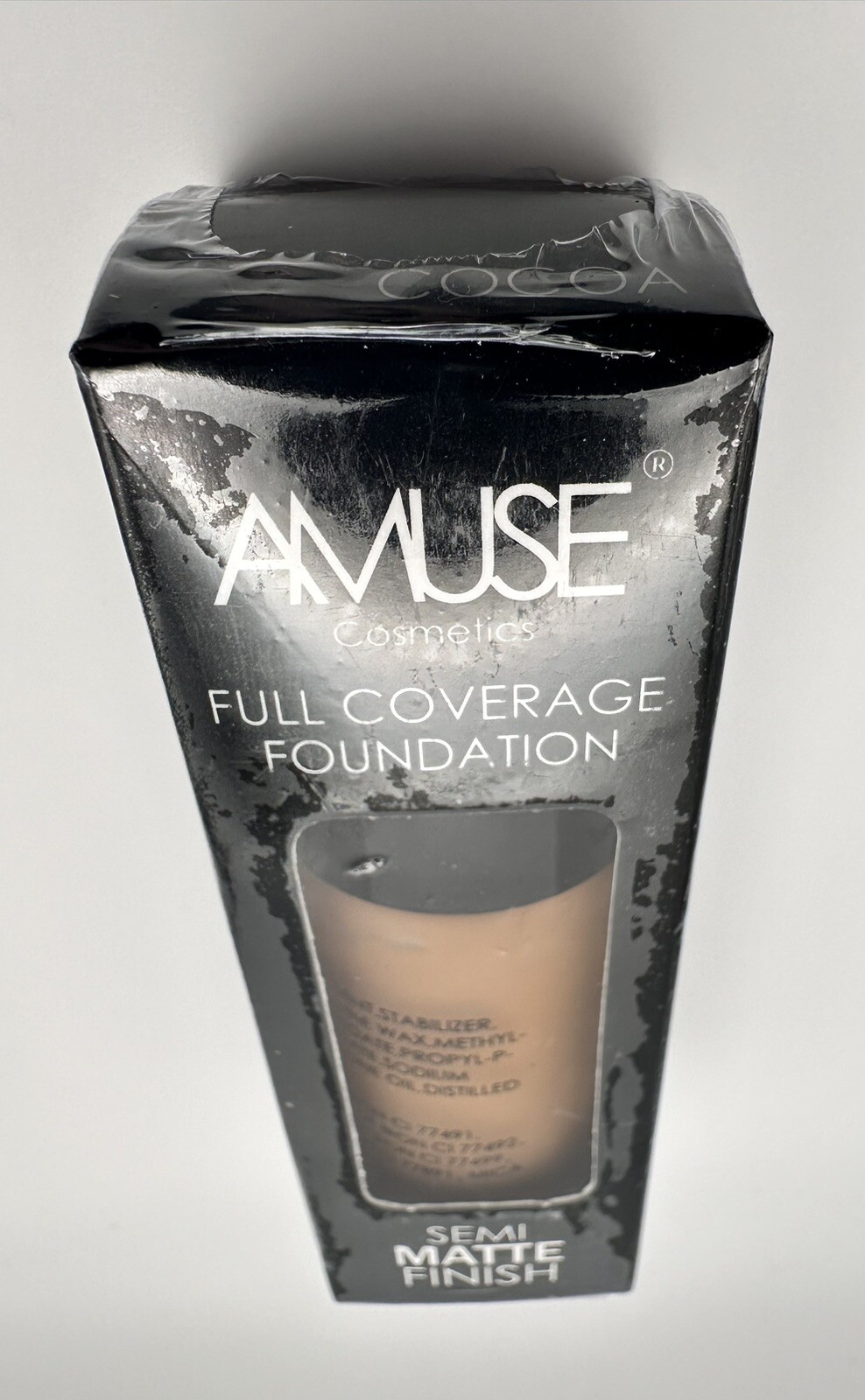 AMUSE Cosmetics Full Coverage Foundation – Cocoa – semi Matte – NEW In Plastic