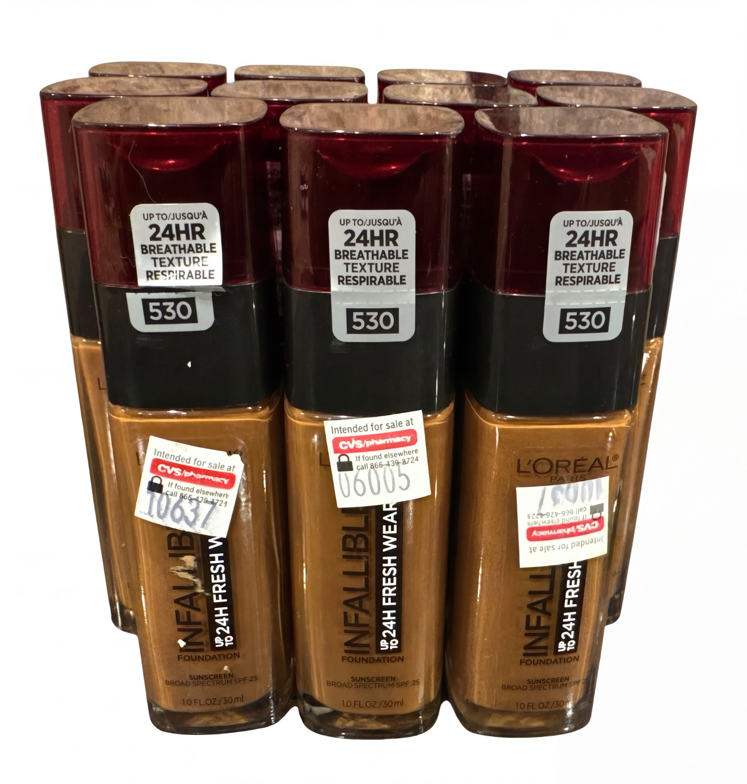 11 L’Oreal Infallible 24HR Fresh Wear Foundation 530 Deep Amber Exp. 9/2022 New