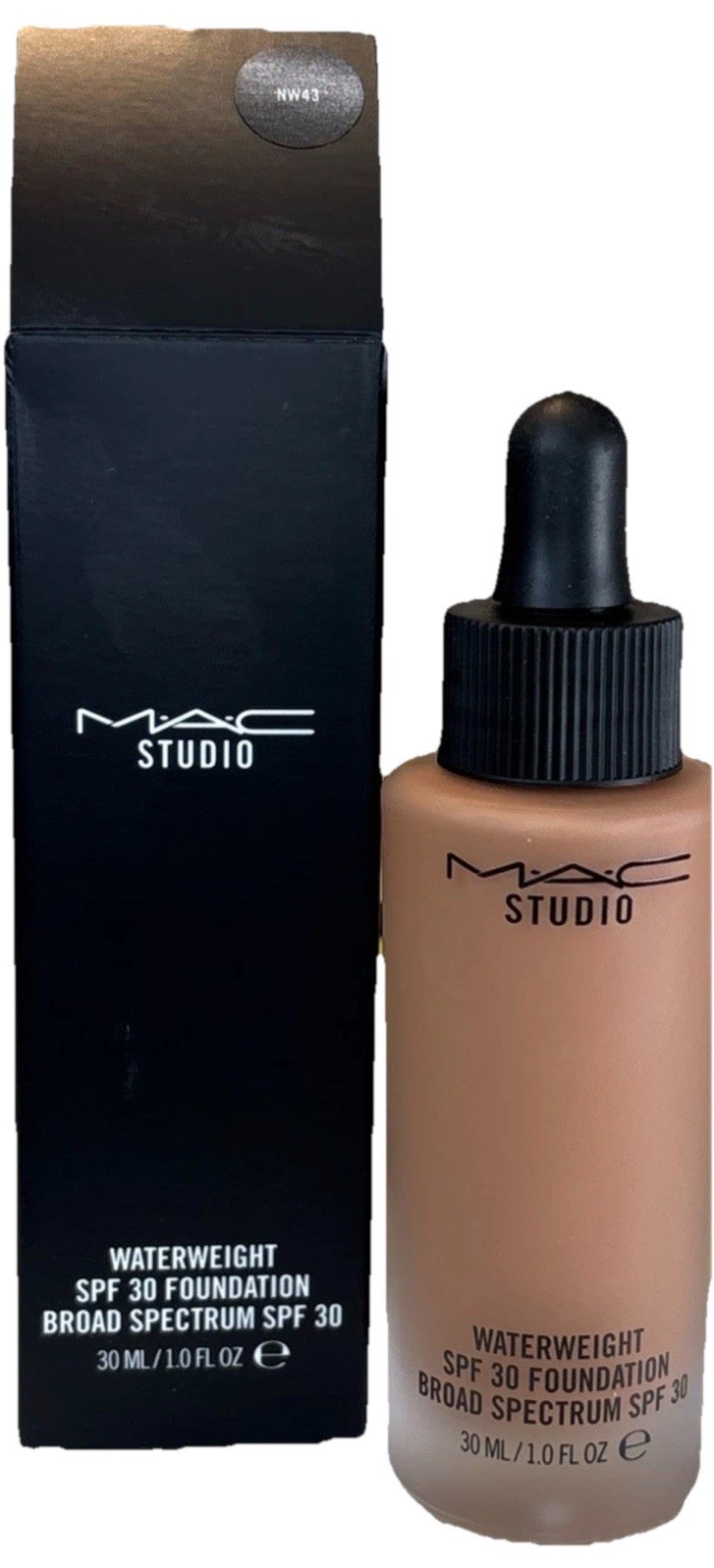 MAC Studio Waterweight SPF30 Foundation Shade NW43 Full Size 1oz / 30ml