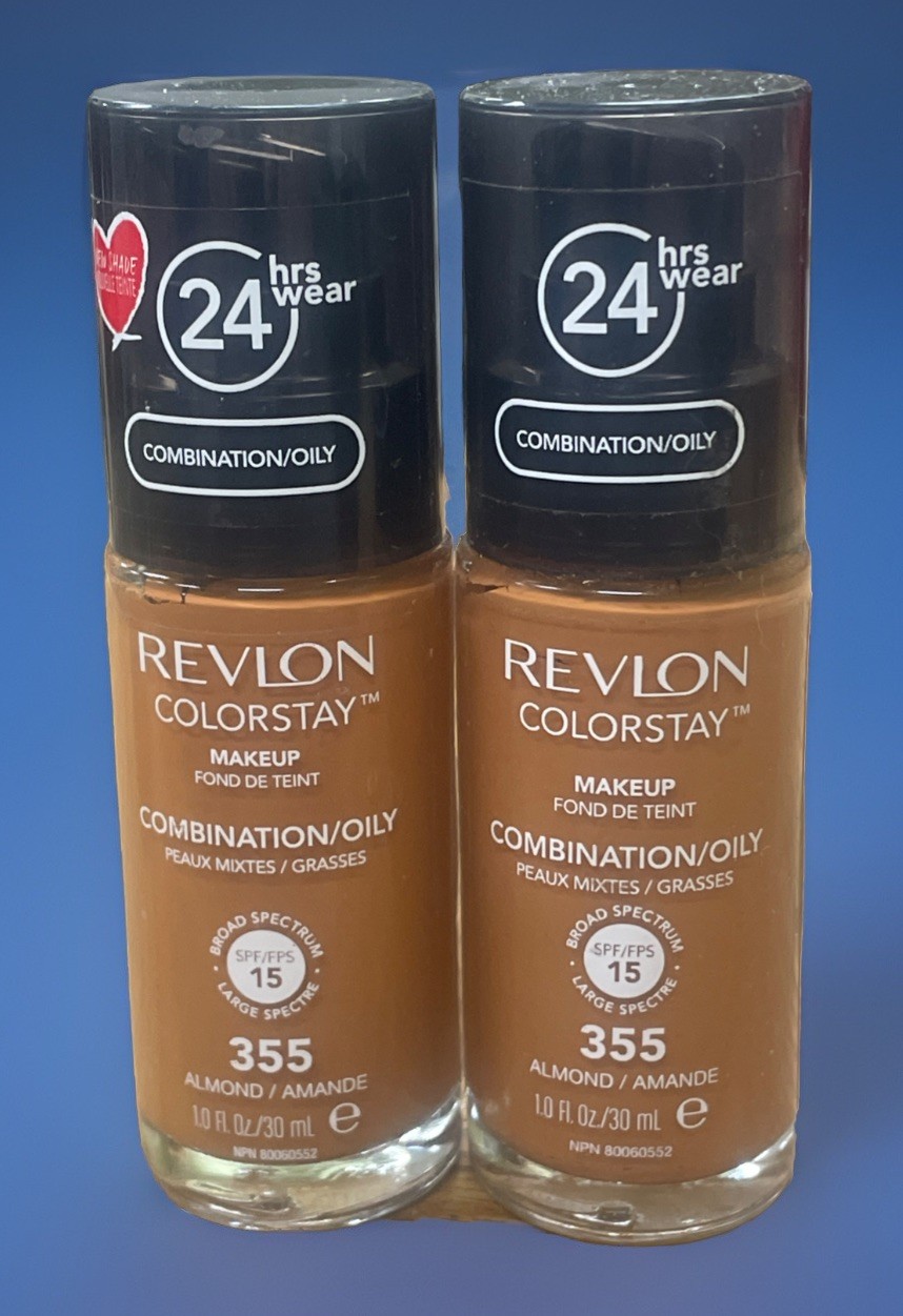 Revlon Colorstay 24hrs Foundation Combination Oily Skin 355 Almond Lot Of 2 New!