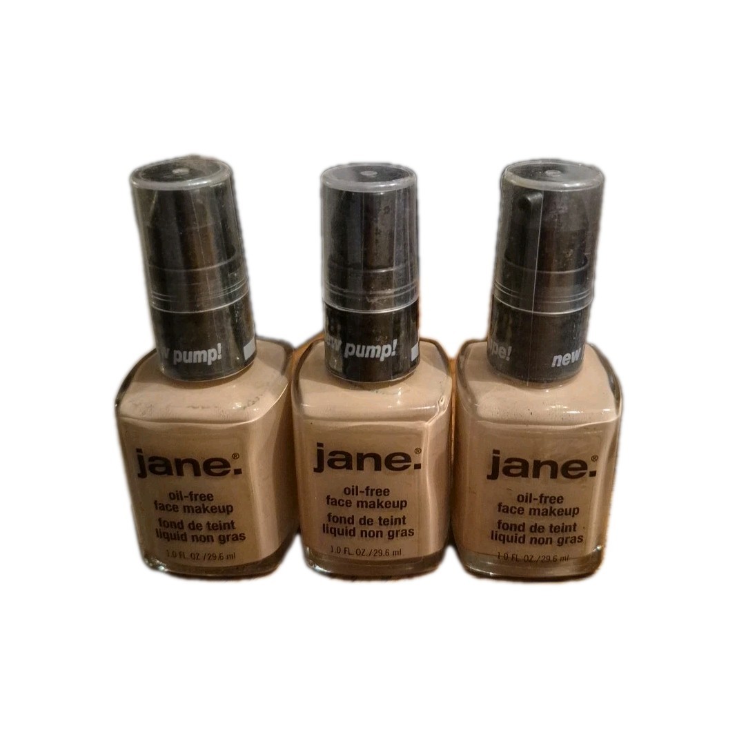 3x Jane Oil Free Face Makeup #06 Naturally Tan Foundation