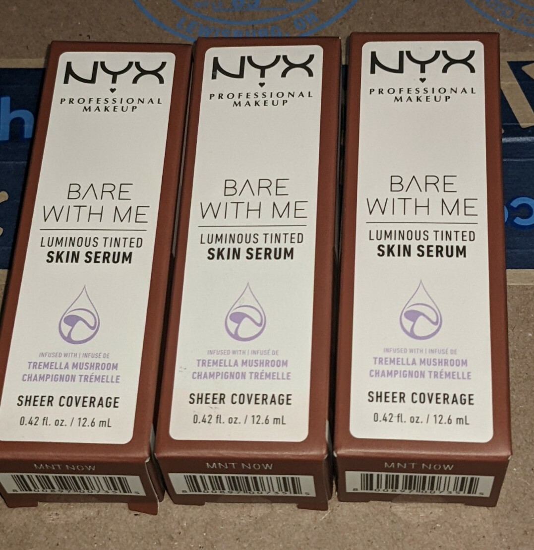 Lot of 3 NYX Bare With Me Luminous Tinted Skin Serum # Universal Deep BWMLSS05