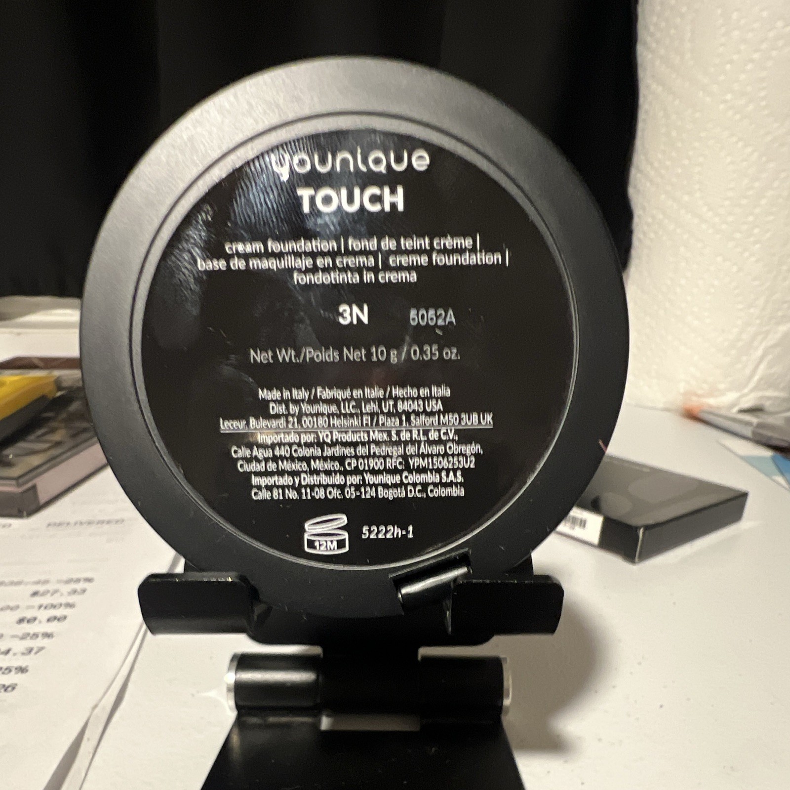 Younique Touch Cream Foundation Compact Shade 3N 0.35 oz PAO 12M