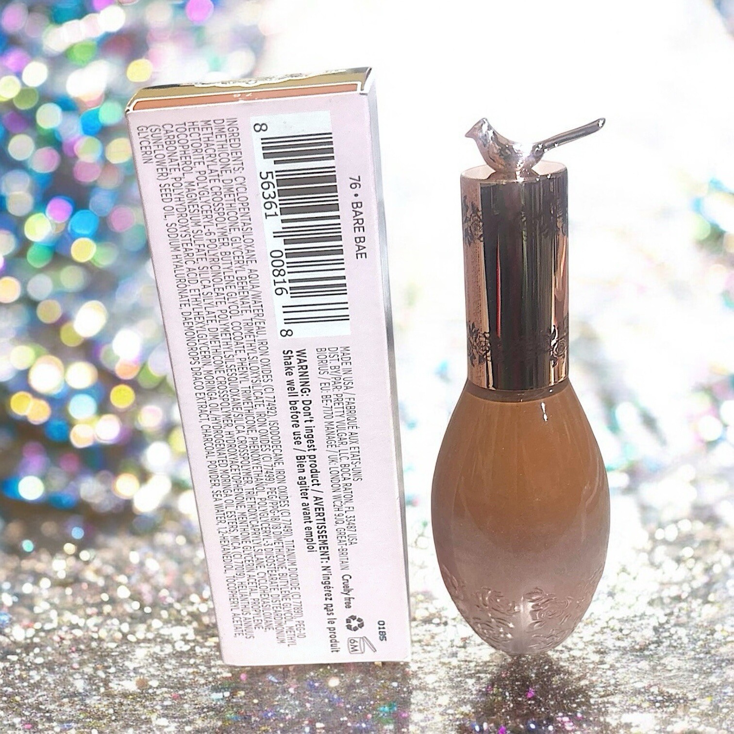 PRETTY VULGAR Cool AF Lava Water Foundation 35 ml in 76 Bare Bae 1.18 fl oz NIB