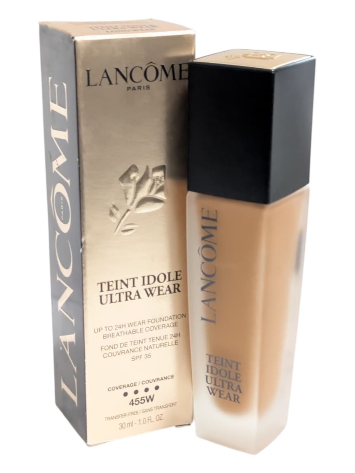 Lancome Teint Idole Ultra Wear Foundation 24H Shade 455W Long Wear MSRP $65