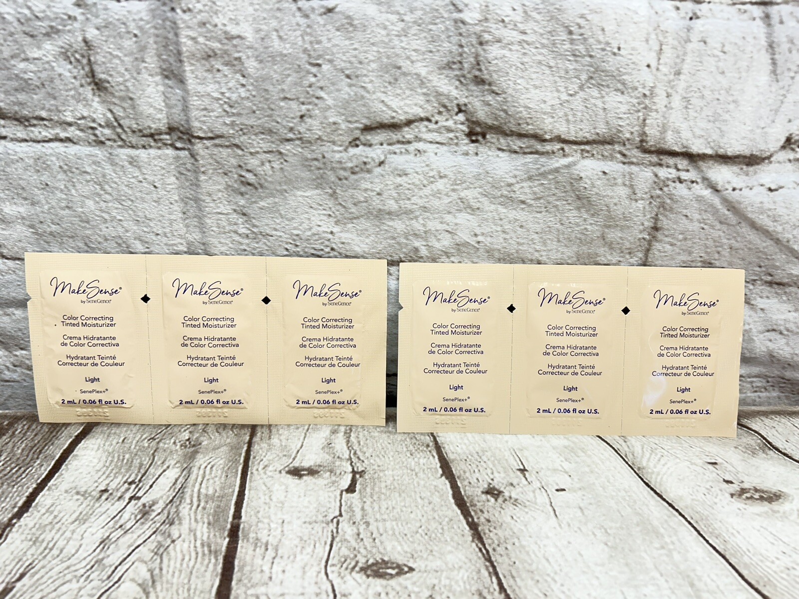6 SeneGence MakeSense Color Correcting Tinted Moisturizer 2ml Brand New Light