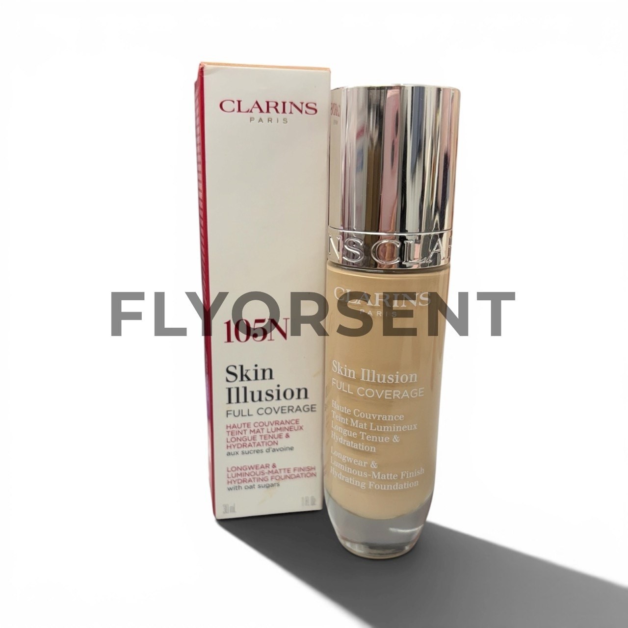 CLARINS SKIN ILLUSION FULL COVERAGE WITH OAT SUGARS 30 ML/1 FL.OZ. #105N NIB