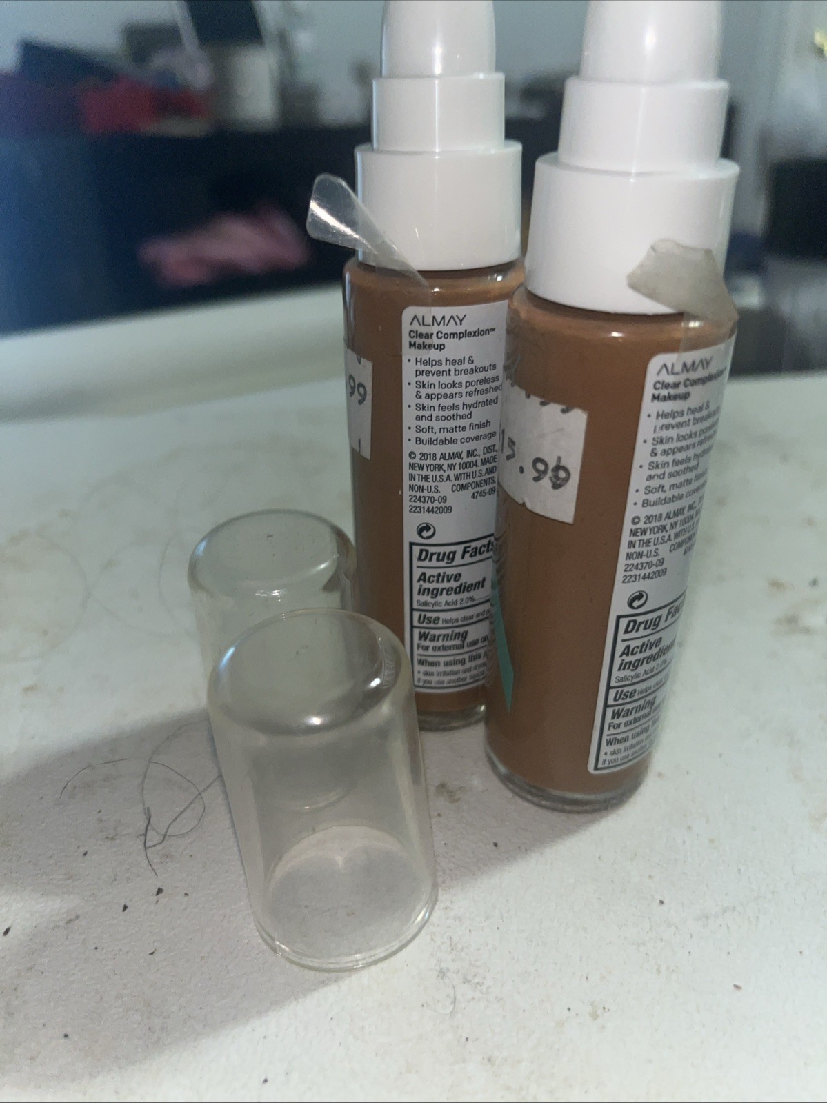 Almay Clear Complexion Makeup, Acne Treatment Foundation (Caramel 800) 1 oz New