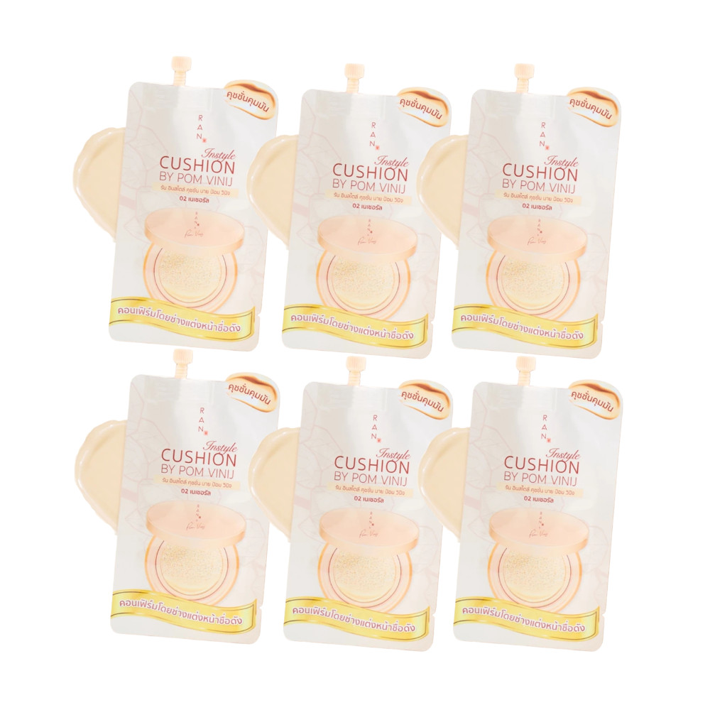 RAN Instyle Cushion Full Coverage Matte SPF30 Lightweight Thai Brand Makeup 7g