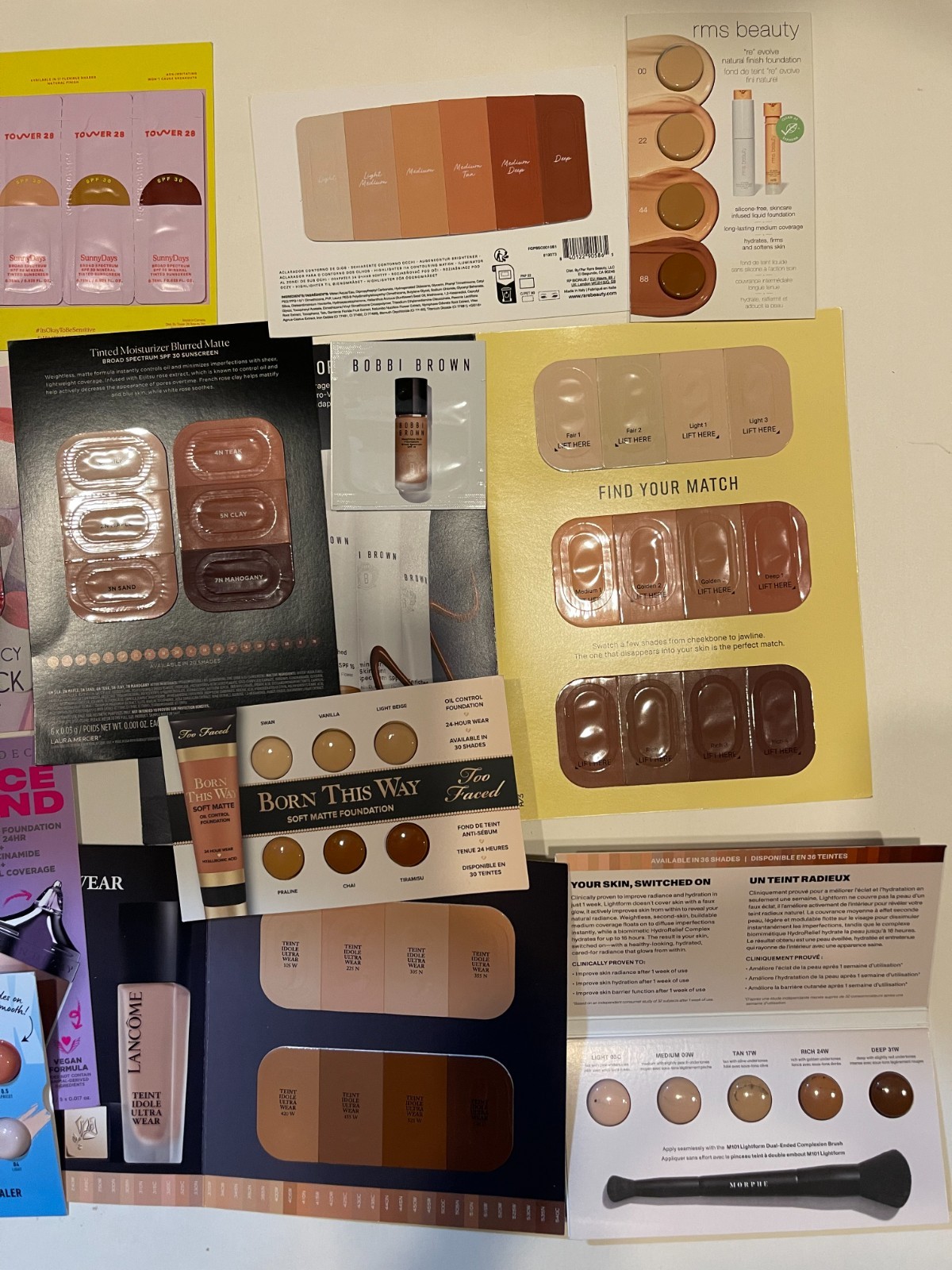 18pc Assorted Foundation Concealer Samples Lot Face Base Makeup Cosmetics New