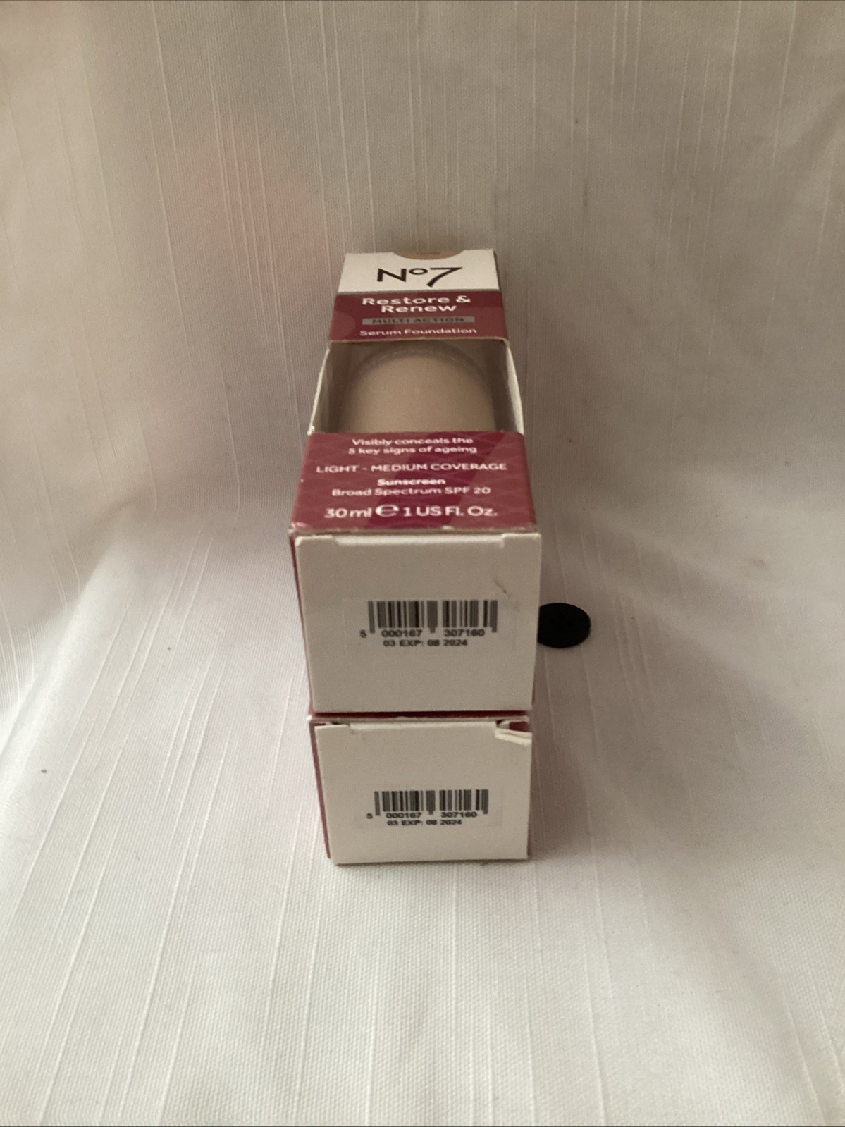 2x No7 Restore & Renew Multi Action Serum Foundation SPF 20 (30 mL) (Exp8/24