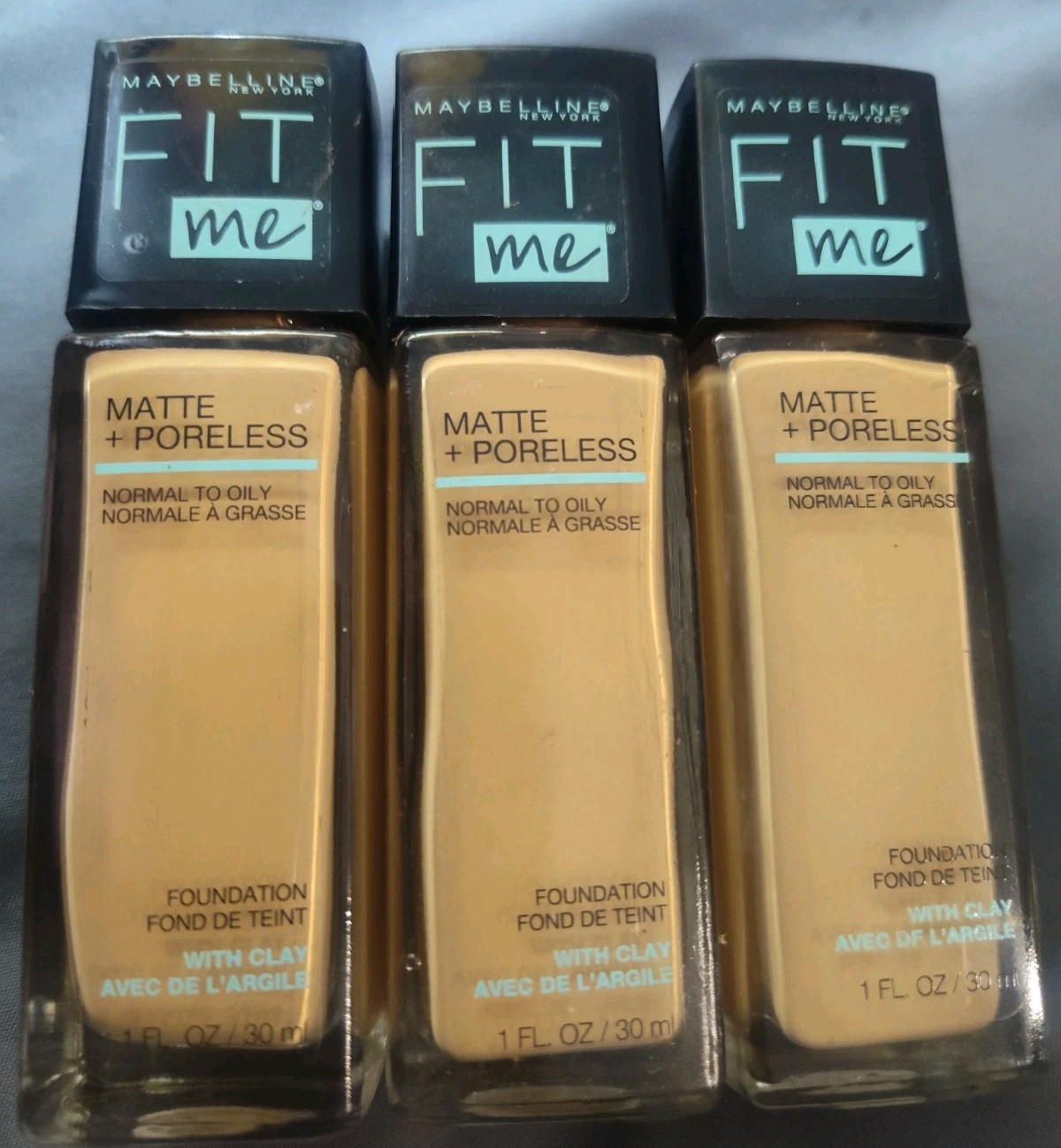 LOT OF 3 BOTTLES OF MAYBELLINE FIT ME 230 NATURAL BUFF 1 FL OZ EACH ~ NEW