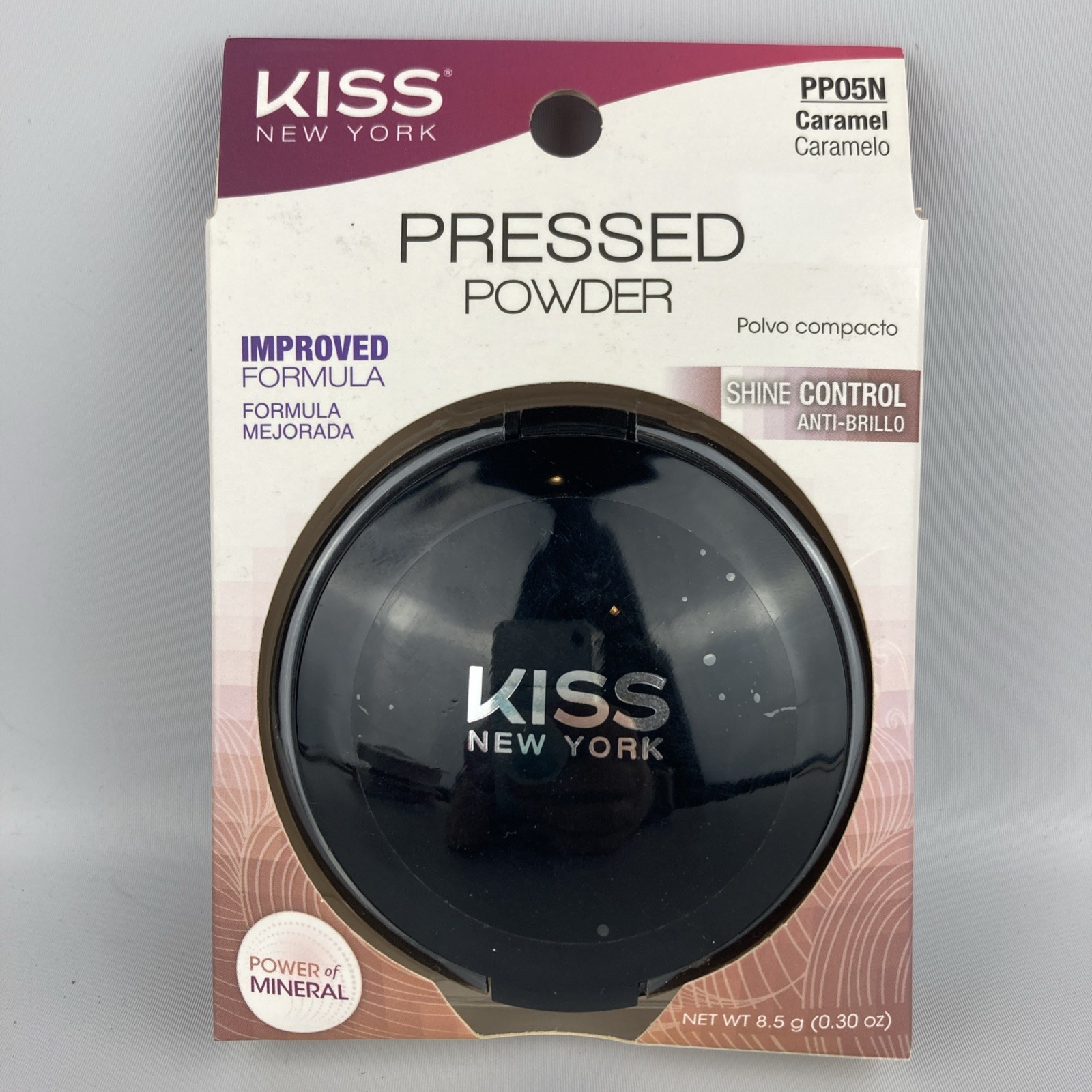Kiss New York Pressed Powder Shine Control PP05N Caramel 8.5g
