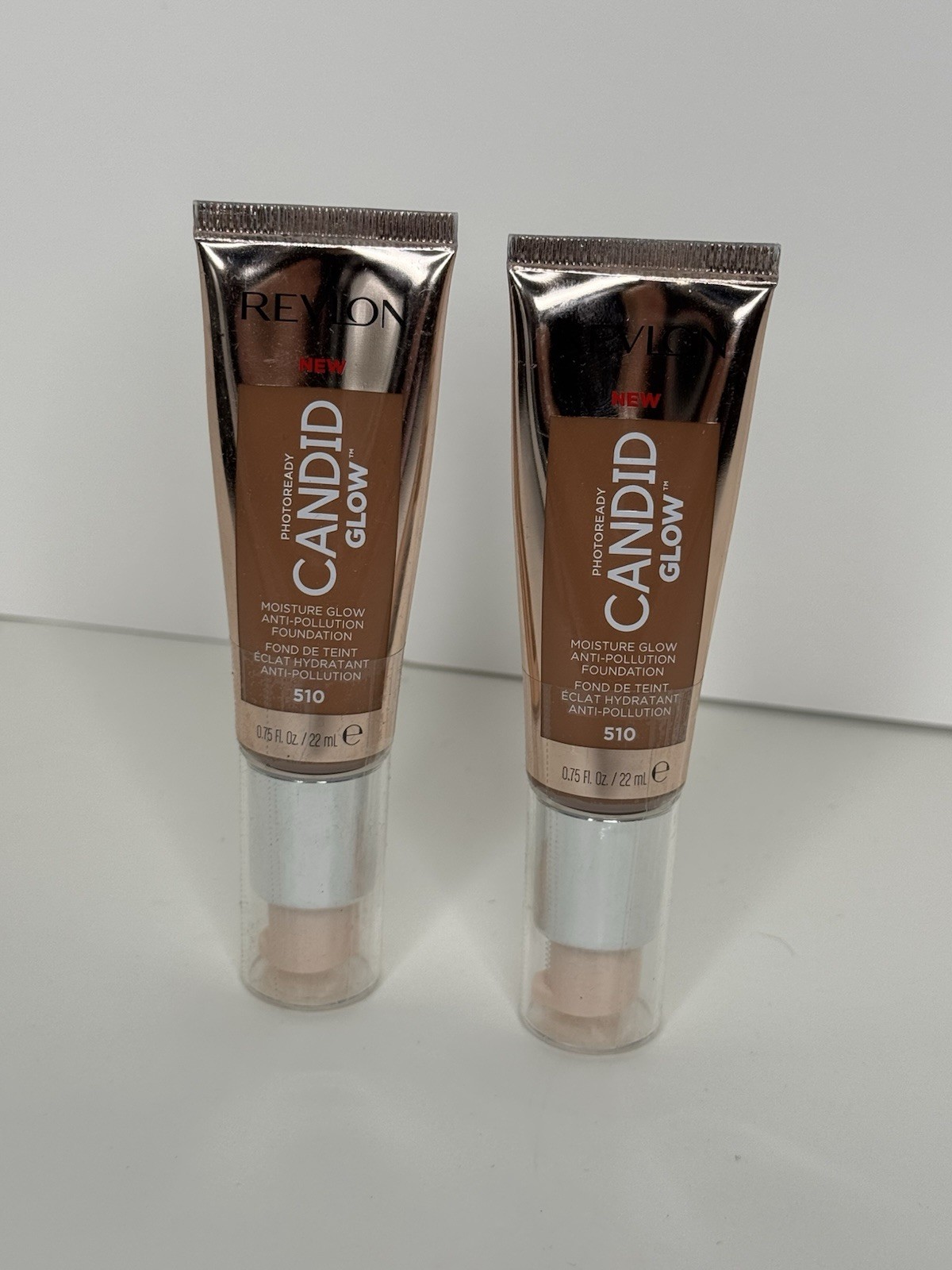 Lot Of 2 Revlon Foundation Candid Glow 510 Cappuccino Photoready Sealed