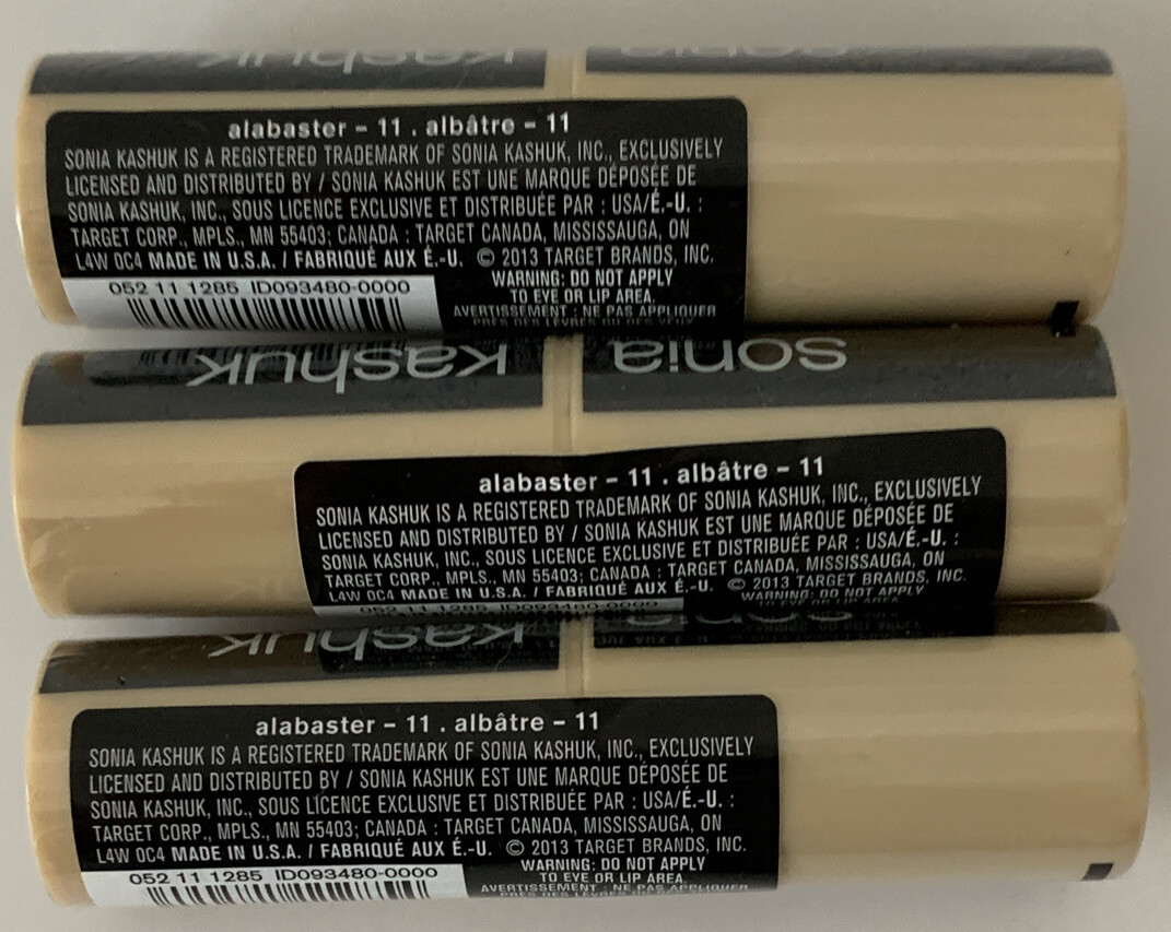 Pack of 3 – Sonia Kashuk Undetectable Foundation Stick Alabaster 11
