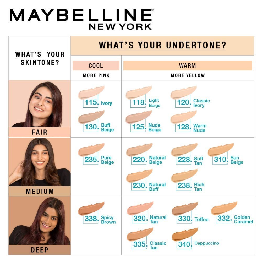 Maybelline New York Liquid Foundation I Full Coverage I 18ML I FREE SHIPPING
