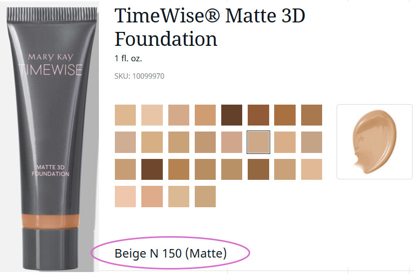 TimeWise Matte 3D Liquid Foundation – Med. to Full Coverage – 28 Color Choices