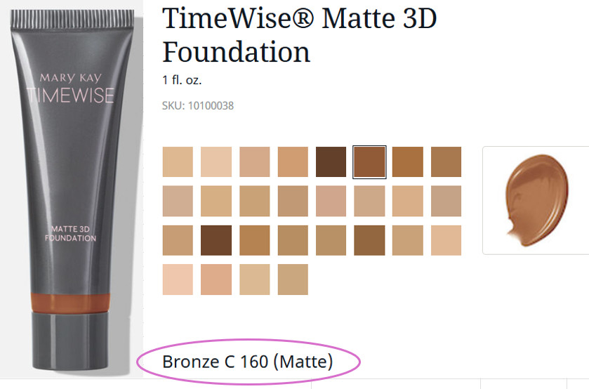 TimeWise Matte 3D Liquid Foundation – Med. to Full Coverage – 28 Color Choices