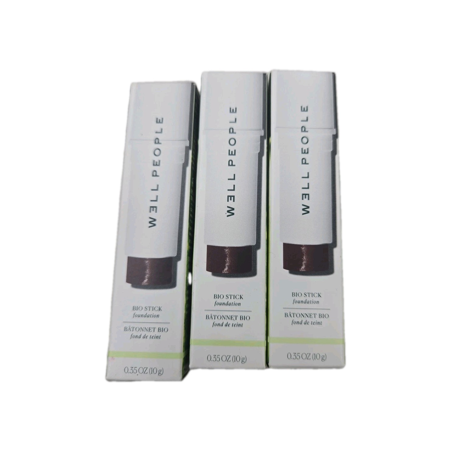 LOT of 3 Well People Bio Stick Foundation, Creamy, Multi-use Hydrating Shade 10N