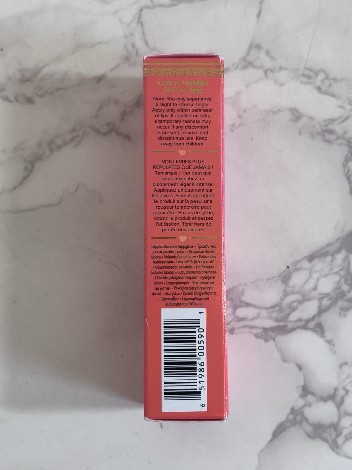 Too Faced Lip Injection Extreme Plumping Gloss Creamsicle Tickle .14oz New