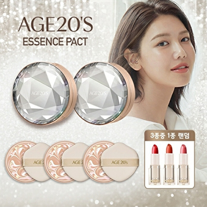 AGE20s Essence Cover Pact ID Infinity Diamond Cushion2 + Refill3 + Lipstick Set