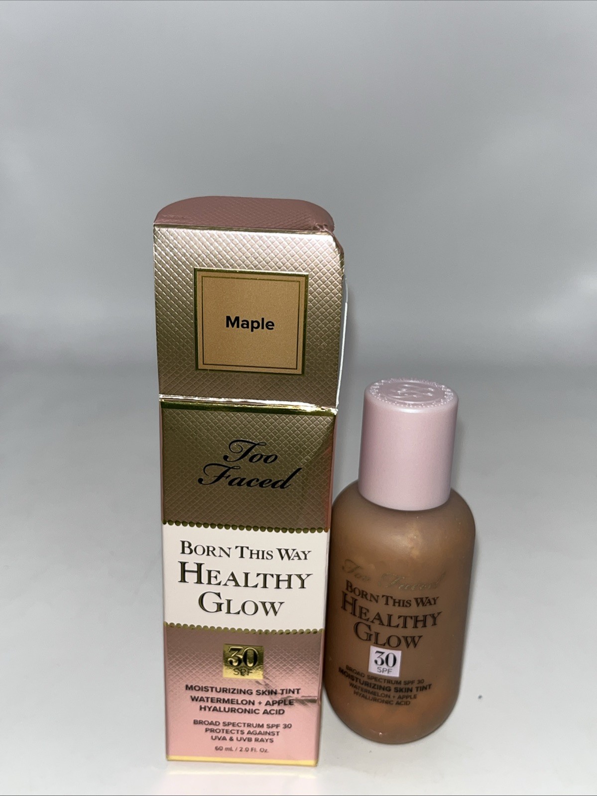 Too Faced Born This Way Healthy Glow Skin Tint Foundation SPF 30 2.Oz Maple