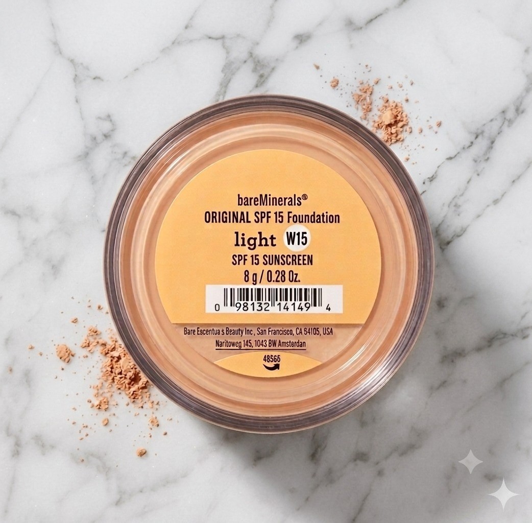 bareMinerals Original Foundation Light Loose Mineral Powder W15 USA Ware house