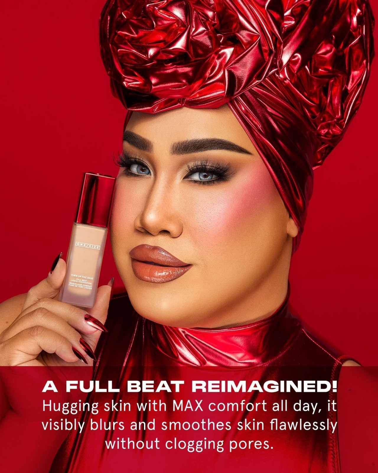 ONE/SIZE Patrick Starrr Turn up the Base Waterproof Foundation Dark Deep 65 NEW