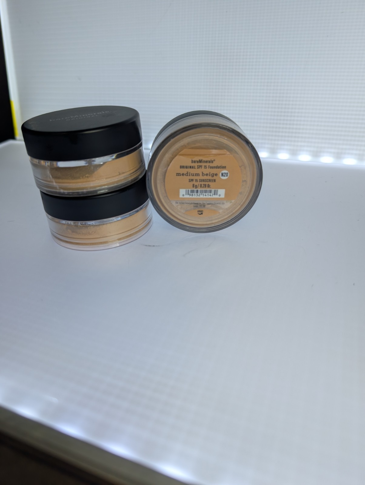 3 X Bareminerals Foundation Medium Beige N20 8g (Lot/Pack Of 3).