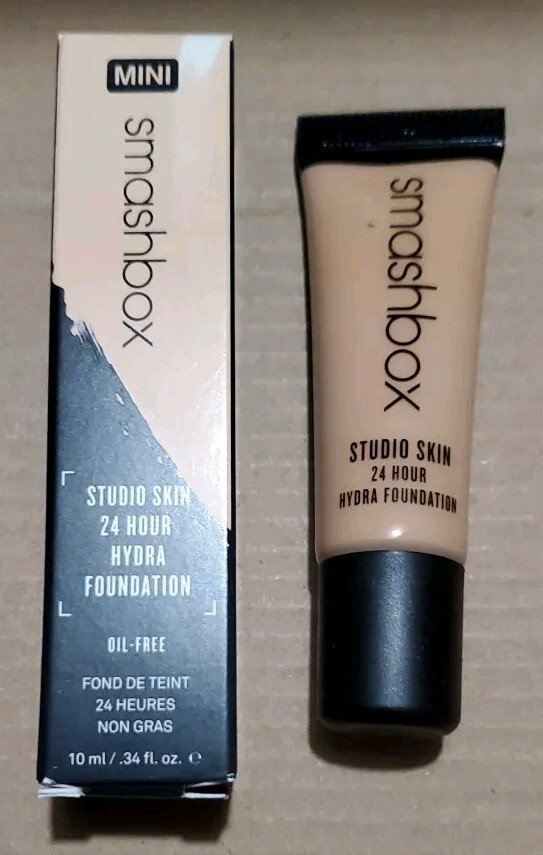 NEW Smashbox Studio Skin 24Hr Hydra Foundation Mini 2.2 Light Medium -Warm Peach