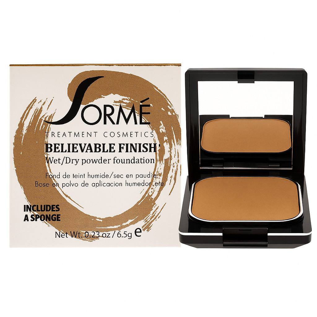 Sorme Believable Finish Wet/Dry Powder Foundation 6.5g 1 Pack New