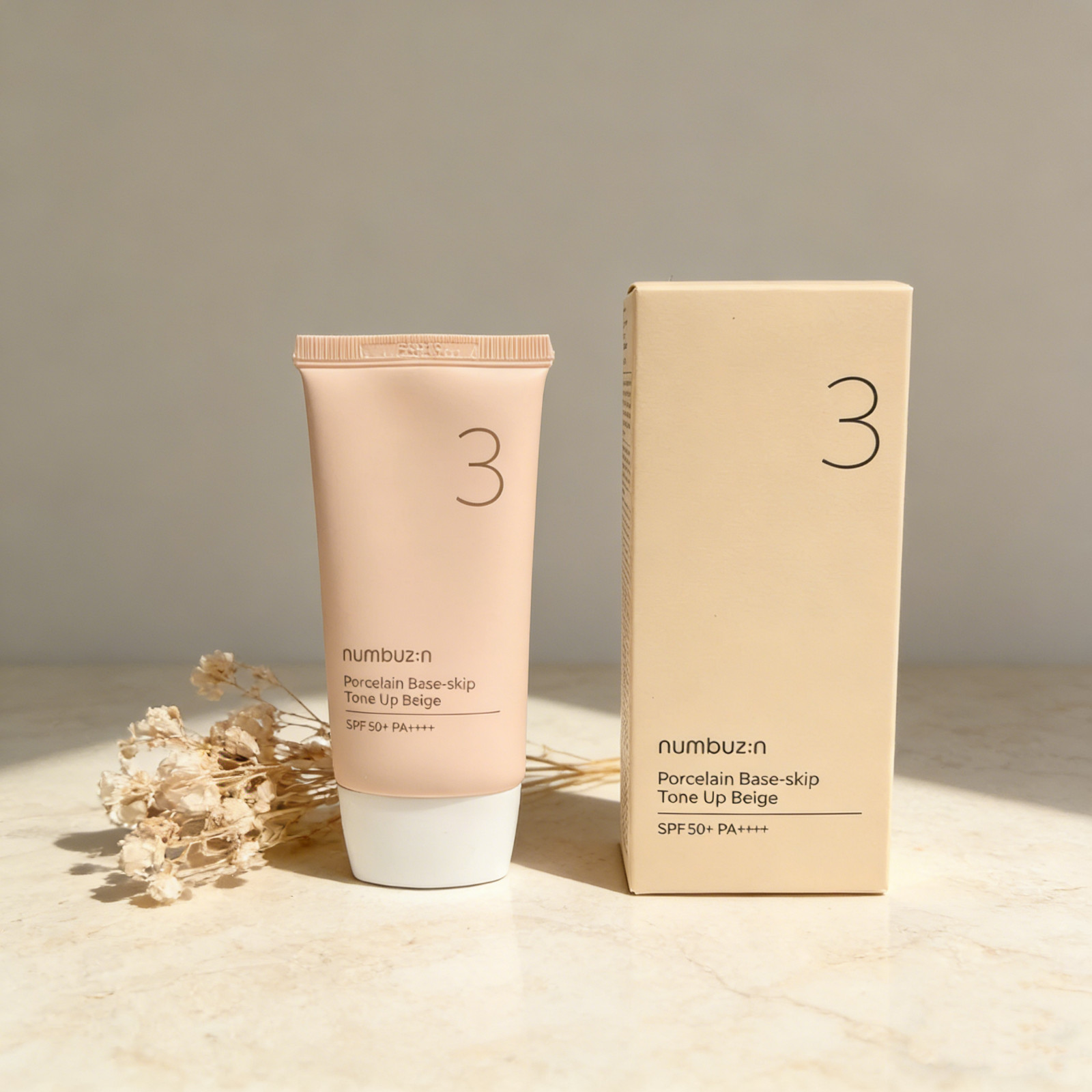 numbuzin Porcelain No.3 Base-skip Tone Up Beige 50ml
