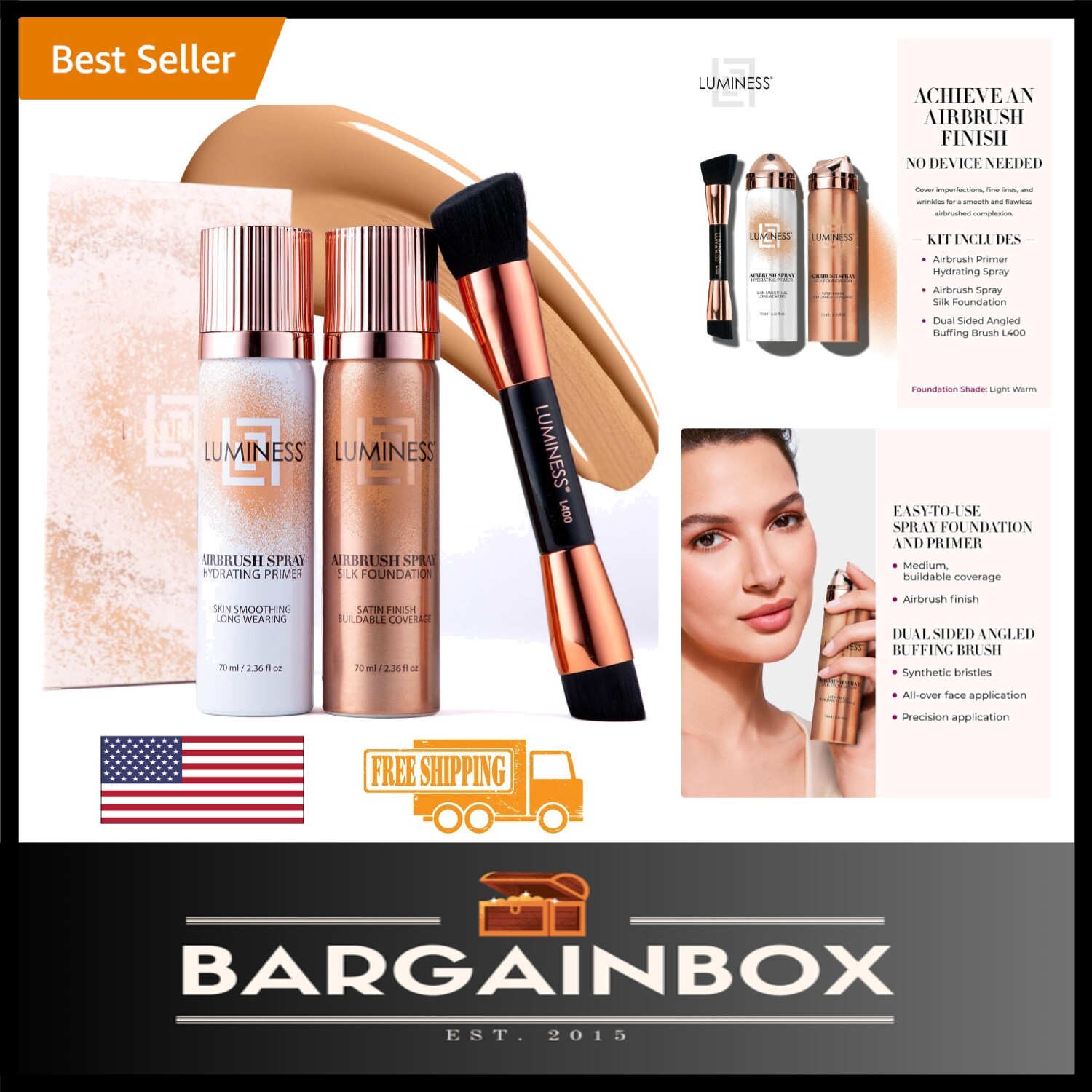 Ultimate Airbrush Spray Foundation Starter Kit – Anti-Aging & Hydrating Formula