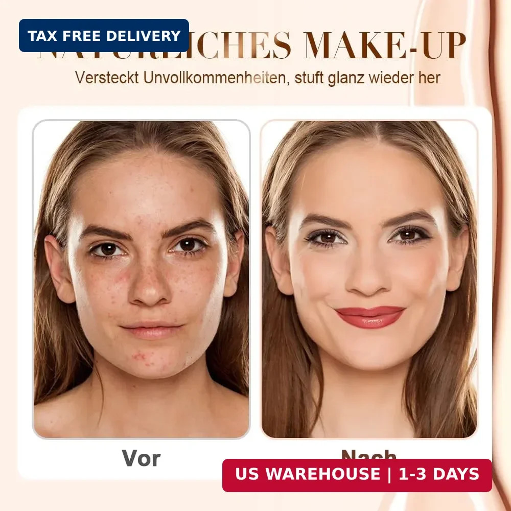 Color Changing Foundation for Mature Skin, Concealer Cover Cream, Lightweight Li