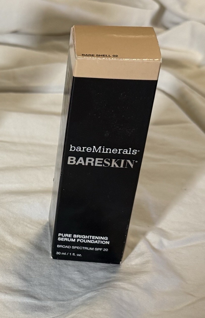 bareMinerals BareSkin Foundation Bare Shell 02 Brightening Serum SPF 20 1 fl oz