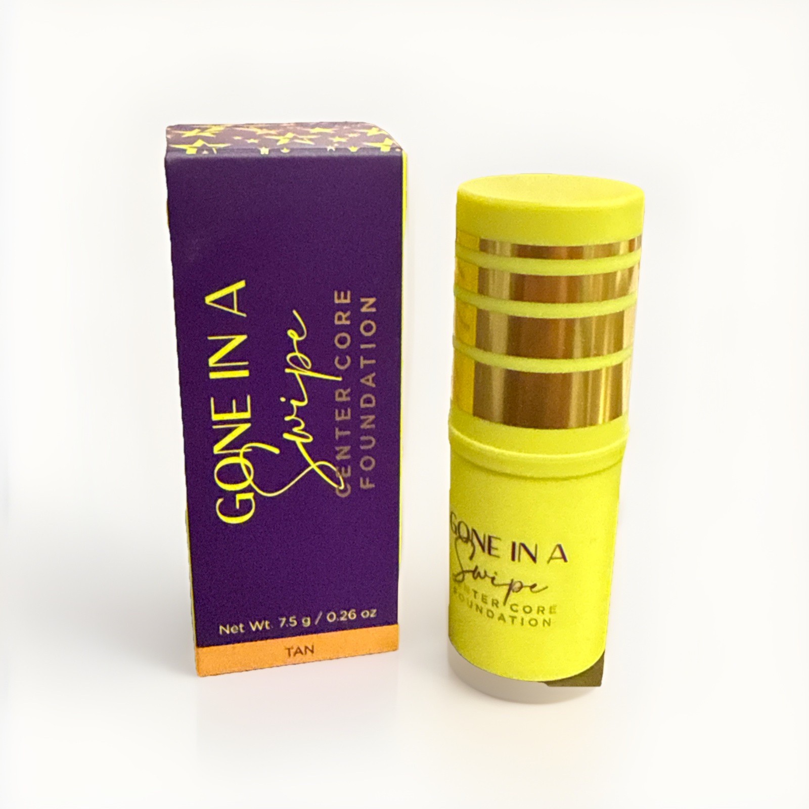 LWYA Gone in a Swipe Center Core Foundation – Tan– 0.26oz / 7.5g – New