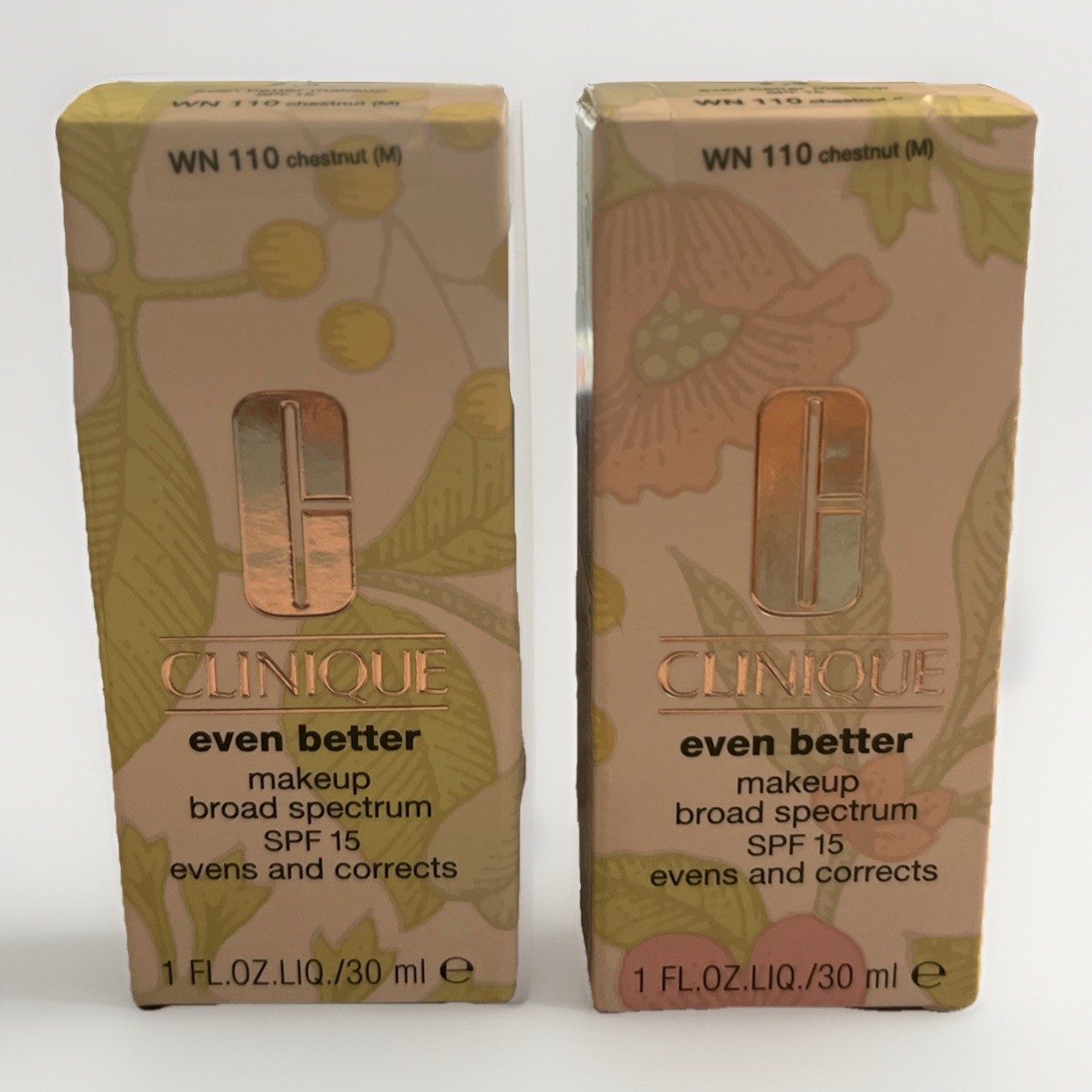 2 x Clinique Even Better Makeup Foundation SPF 15 WN 110 Chestnut Full Size
