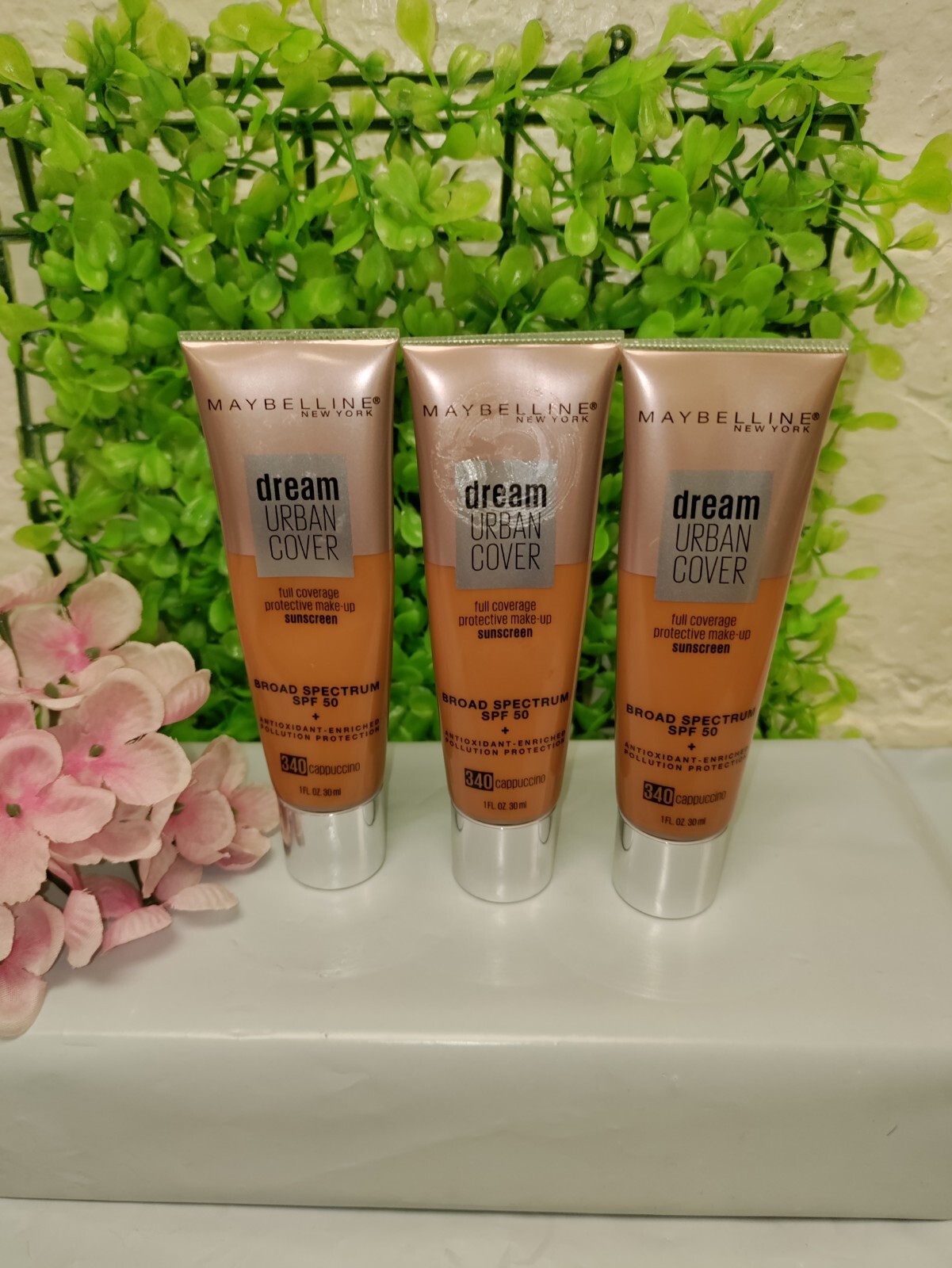 3 ~ Maybelline Dream Urban Cover Full Coverage Foundation 340 Cappuccino