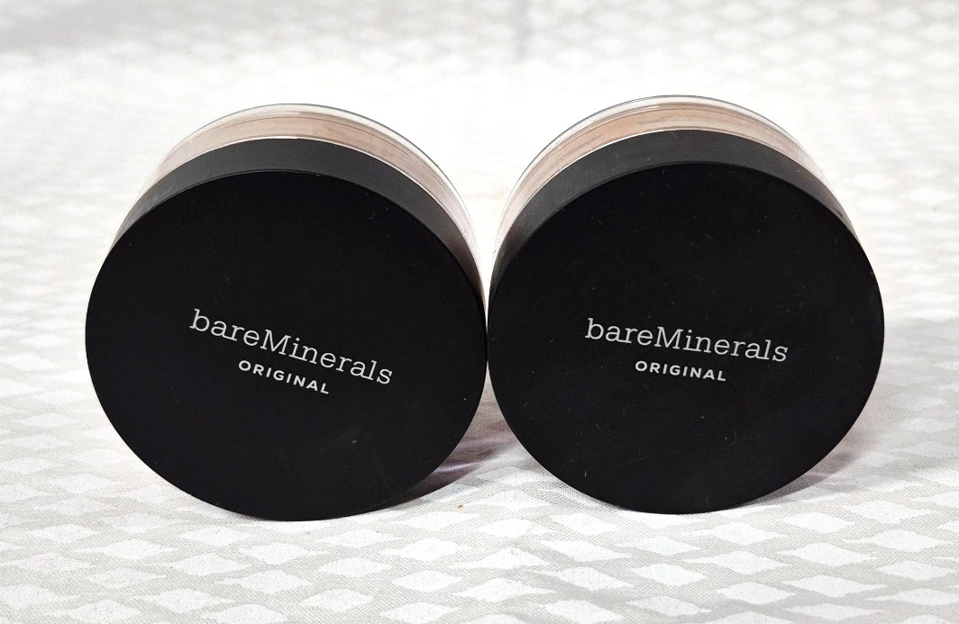 LOT/2 Bare Escentuals bareMinerals ORIGINAL SPF15 Foundation GOLDEN DEEP W50