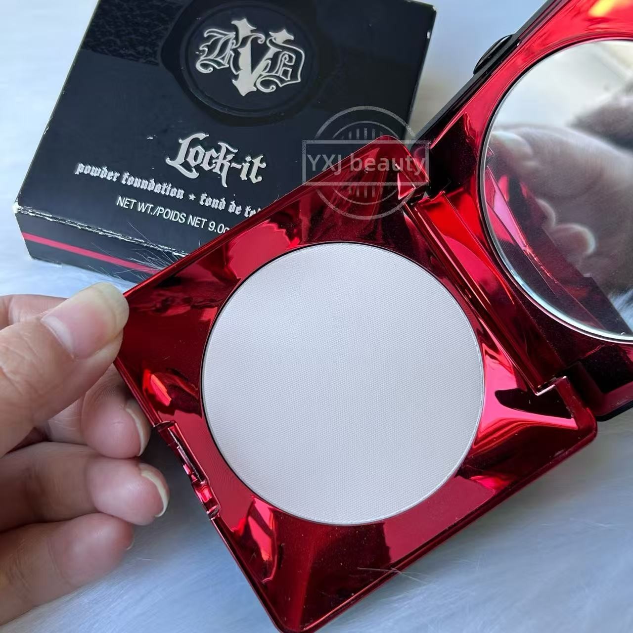 New Boxed KVD Beauty Lock-It Powder Foundation~Fair 110~Full Size 9g/0.31oz