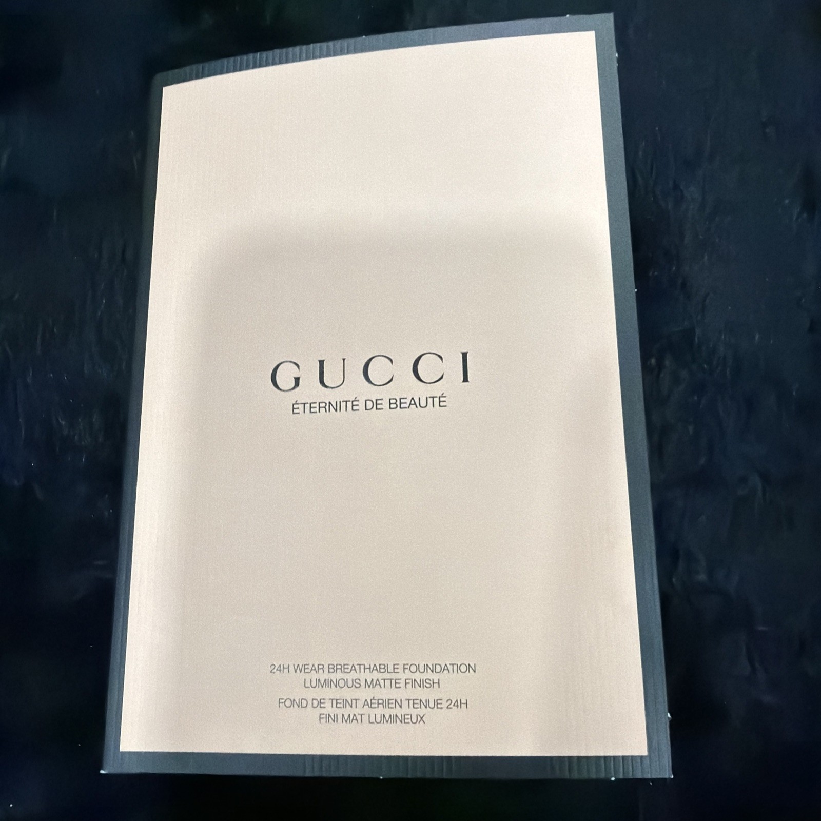 Gucci 24H Wear Breathable Foundation Luminous Sample Card 5 Shades (.02oz, .6ml)