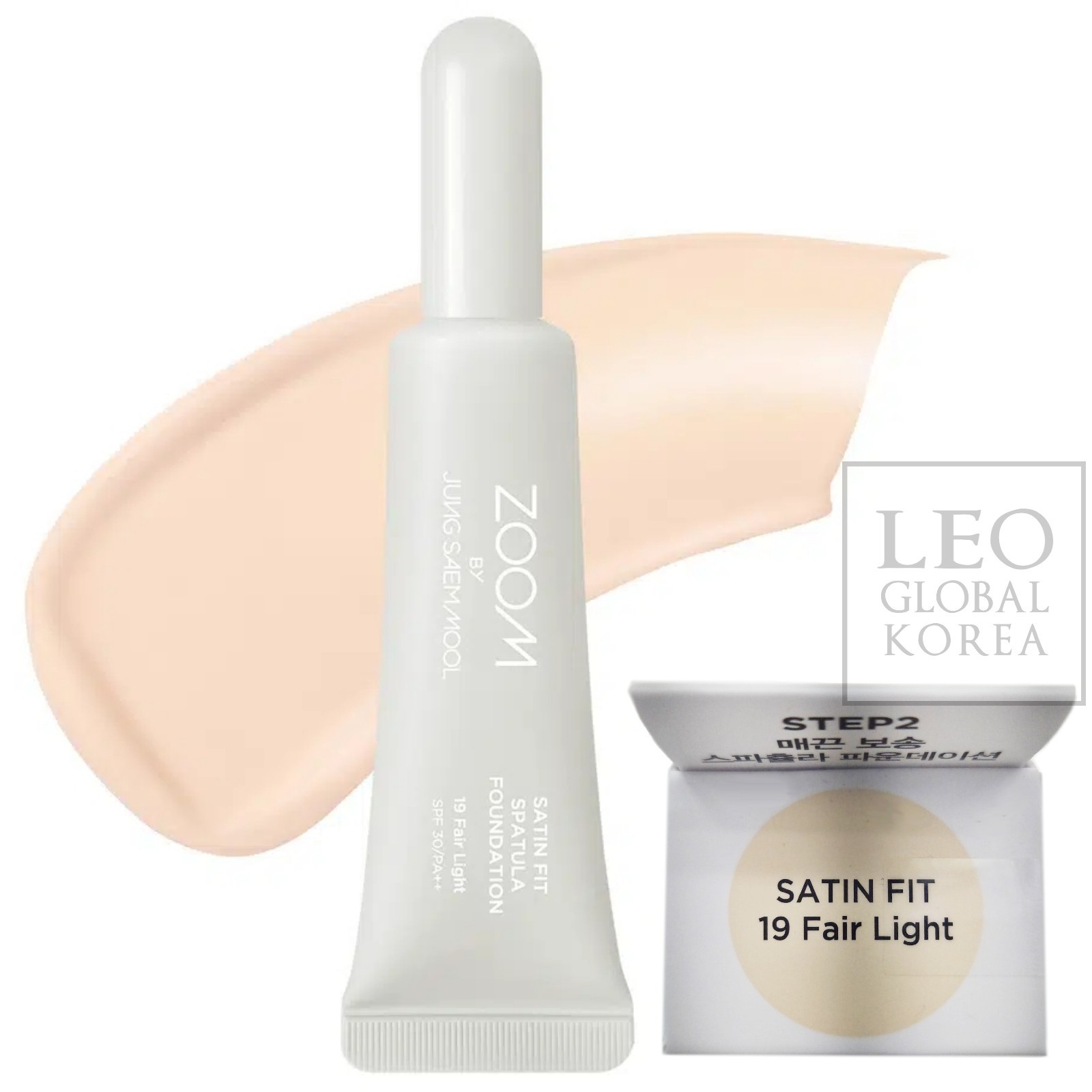 ZOOM BY JUNG SAEM MOOL Satin Fit Spatula Foundation 19 Fair Light SPF30 K-Beauty