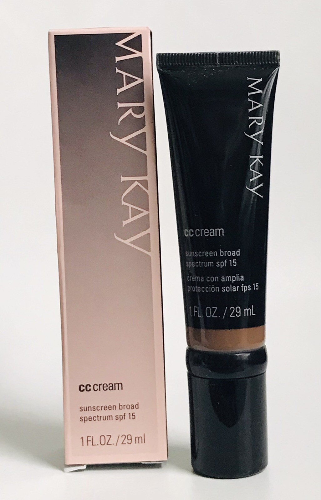 New In Box Mary Kay CC Cream Sunscreen Broad Spectrum SPF 15 Very Deep Fast Ship