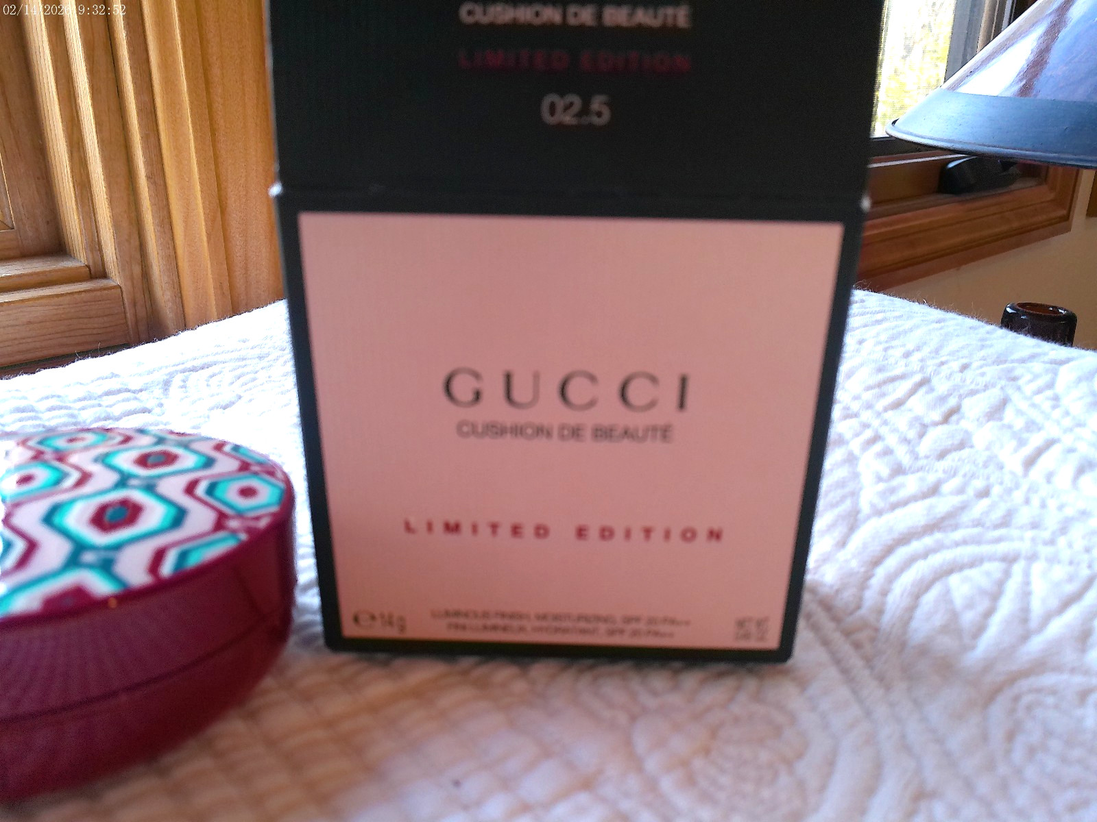 GUCCI CUSHION DE BEAUTE 2.5 LUMINOUS FINISH MOISTURIZING FOUNDATION NIB 0.49 oz.