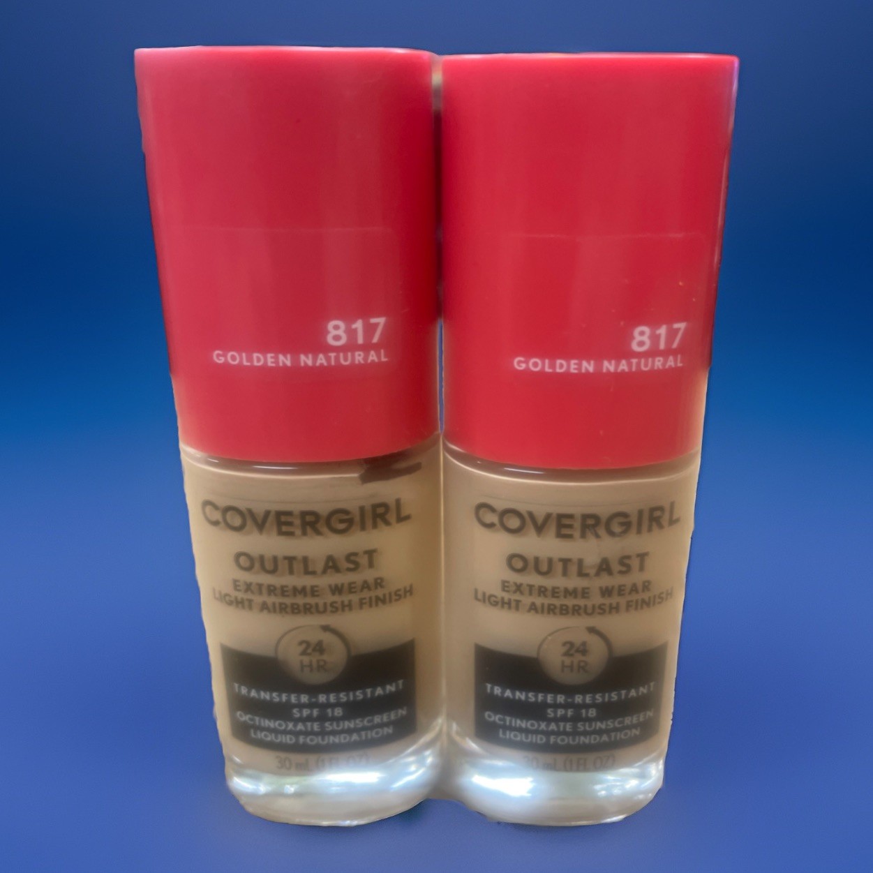 COVERGIRL Outlast Extreme Wear 3-in-1 Foundation 817 Golden Natural 1oz Lot Of 2