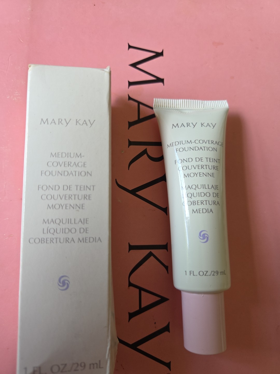 New In Box Mary Kay Medium Coverage Foundation Normal/Oily -pink Cap